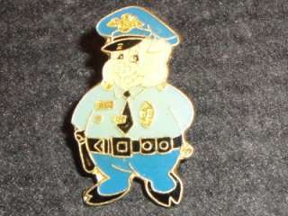   Officer Vtg 1980s Metal Enamel Pin Badge Cop Cartoon Pinback  