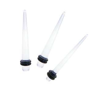 Ear Tapers Clear Acrylic Taper Stretching Kit Hole Tapers 8G, 6G 4G 