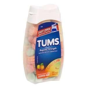  Tums Antacid/Calcium Supplement, Assorted Fruit, 150 count 