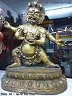 24Tibet Purple Bronze 24K Gold Hayagriva Buddha Statue