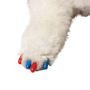   Claws 40 Pack Summer Colors Dog Nail Caps Kit, X Large, Red and Blue