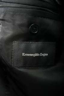 New Ermenegildo Zegna $2,595 Wool Black Tuxedo Suit 38 / 39 50 L NWT 