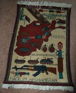NWOT Handmade Afghanistan 2002 war rug USA  