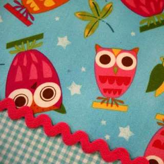 Amy Schimler~ON A WHIM OWL~Aqua Quilt Fabric /Yd. owls  