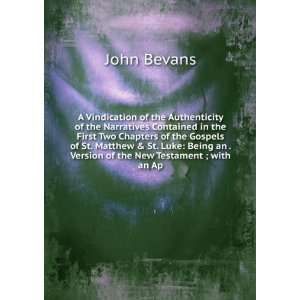   an . Version of the New Testament ; with an Ap John Bevans Books