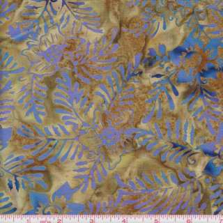   Anthology Fabrics 952 Grey Olive Green PURPLE Blue Ferns By the Yard