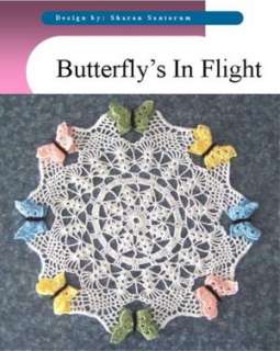 Crochet Floral and Butterfly Doilies   Vintage Crochet Doily Patterns 
