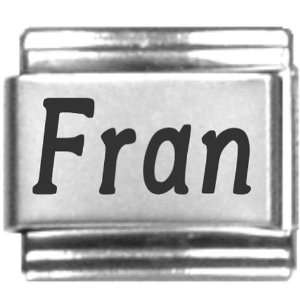  Fran Laser Name Italian Charm Link Jewelry