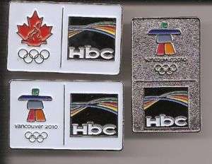 Vancouver 2010 Winter Olympics HBC Sponsor 3 Pin Set  