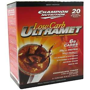  Champion Nutrition Low Carb Ultramet Chocolate 20 Packets 