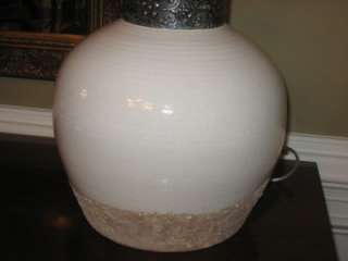 NEW POTTERY BARN SIENA CERAMIC TABLE LAMP  This lamp features a 