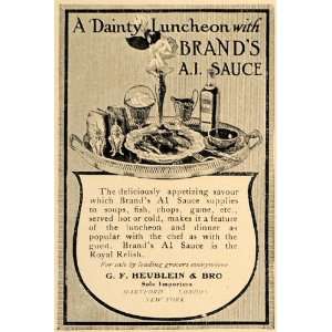  1907 Ad Brands A1 Sauce G.F. Heublein Dainty Luncheon 