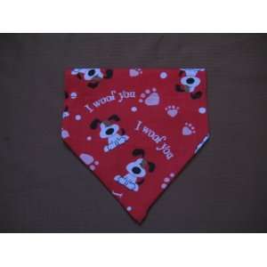  Valentines Day I Woof U Dog Scarf Size Large Everything 