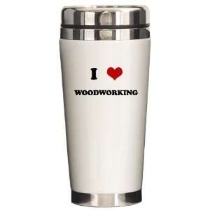 Heart/Love Woodworking Funny Ceramic Travel Mug by   