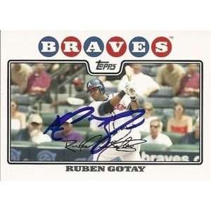    Ruben Gotay Signed Atlanta Braves 2008 Topps Card 