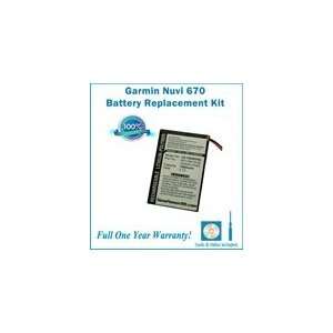  Battery Replacement Kit For The Garmin Nuvi 670 GPS 