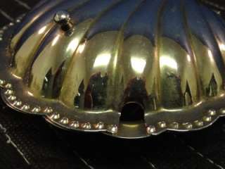 Leonard Silverplated Clam Shell Butter Dish Y33  