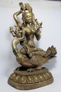 Chinese Old Copper Handwork Kwan Yin Statue ☆☆☆☆☆  