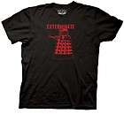 doctor who exterminate red linear dalek t shirt one day
