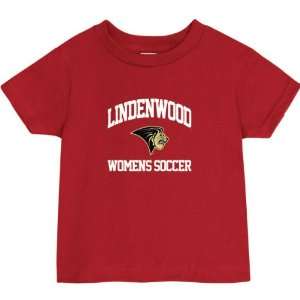   Lions Cardinal Red Baby Womens Soccer Arch T Shirt