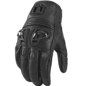  ICON WOMENS JUSTICE LEATHER GLOVE (X LARGE) (STEALTH 