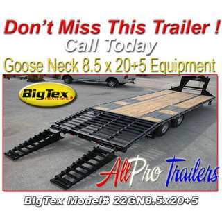 5x20 5 dual axle equipment trailer model 22gn 20