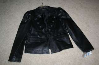 NWT I.N.C. CLOTHES GENUINE BLACK SOFT LEATHER JACKET XL  