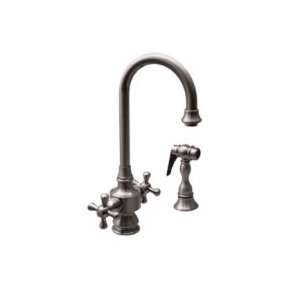 Whitehaus Vinatage III dual handle entertainment/prep faucet with a 