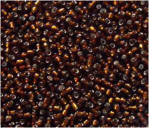 grams Silver Lined Brown Czech Glass Seed Beads 11/0  