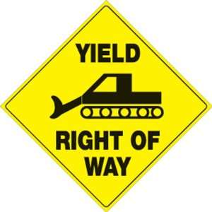    Yellow Plastic Reflective Sign12 Yeild Groomer Automotive