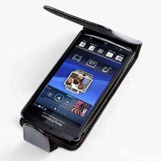 NEW Black Leather Case FOR Sony Ericsson Xperia Arc X12  