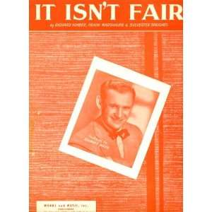  It Isnt Fair Vintage Sheet Music with Sammy Kaye 1933 