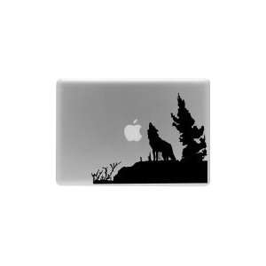 Wolf Howling Macbook pro vinyl decal sticker