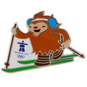  2010 Winter Olympics Skiing Quatchi Collectible Pin