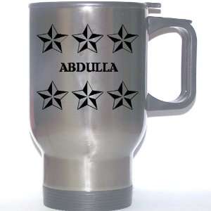  Personal Name Gift   ABDULLA Stainless Steel Mug (black 