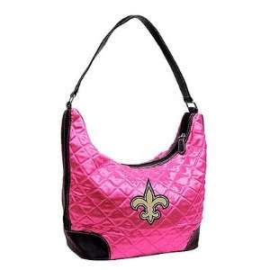 NFL New Orleans Saints Pink Quilted Hobo  Sports 