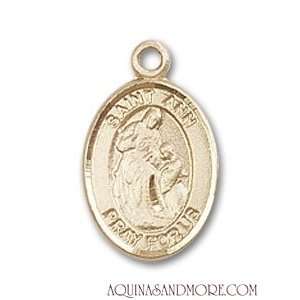 St. Ann Small 14kt Gold Medal