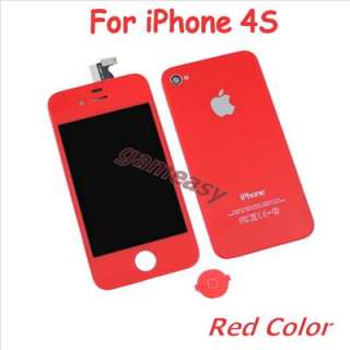 Full Red Colour Front Back Panel LCD And Digitizer for Apple iPhone 