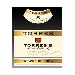  Torres Brandy 5 Solera Reserva 750ML Grocery & Gourmet 