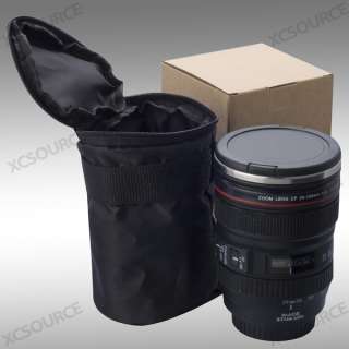 Camera lens cup coffee mug 24 105mm Stainless steel Lining + Gift 
