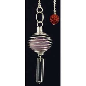  Silver Caged Tumble Stone pendulum 