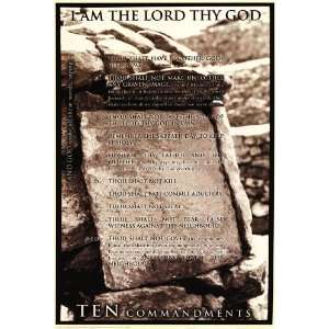  Ten Commandments   Inspirational Poster   22 x 34