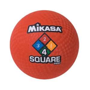  Mikasa Four Square Rubber Playground Ball   8.5   Orange 