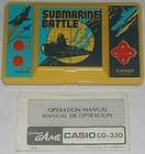   CG 330 Submarine Battle Electronic Handheld Game 1985 With Manual