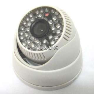 48LEDs IR Color Dome Wide Angle Lense CCTV Camera White  