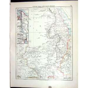  Johnston Map 1906 Nile Sudan Suez Canal Red Sea Abyssinia 
