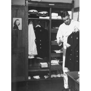  Annapolis Naval Academy Cadet Putting His Clothes in the 