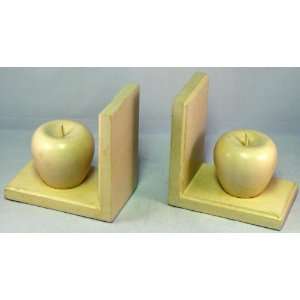  Apple Bookends  White