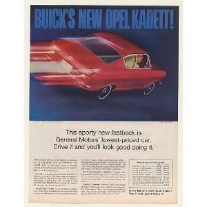  1966 Buick Opel Kadett Sporty New Fastback Car Print Ad 