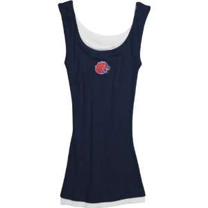 Boise State Broncos Womens Navy Supreme Layered Tank Top  